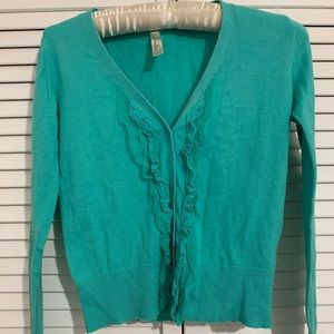 Cherokee Girls Green Cardigan Size 10/12